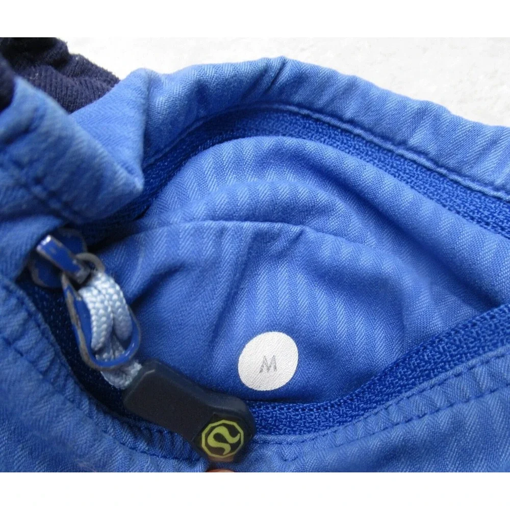 Lululemon Shorts Mens Medium Blue‎ Striped Drawcord Waist Wet Dry Warm 28 Flex